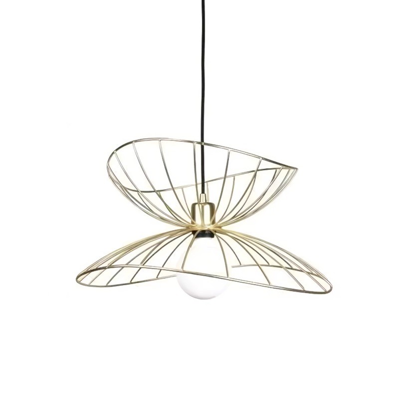 Ray Metal Pendant Light in golden finish