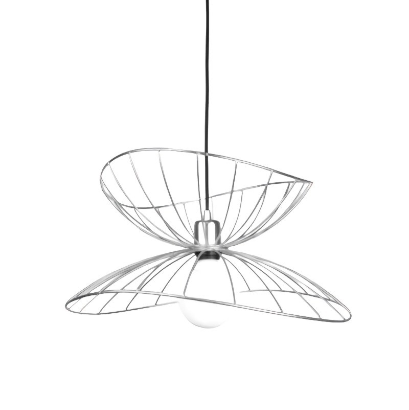 Ray Metal Pendant Light in silver finish