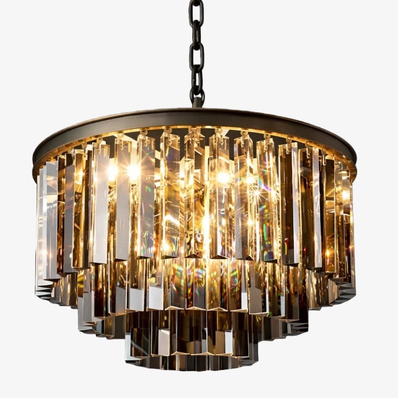Amber crystal Aurevon chandelier variant