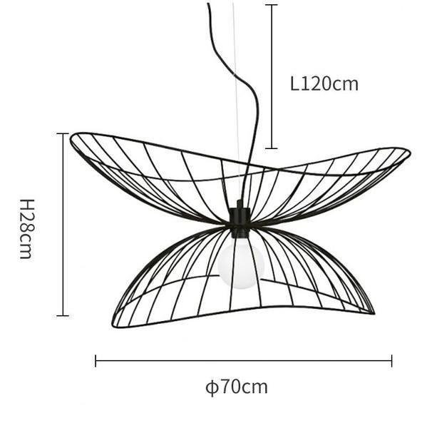 Ray Metal Pendant Light Dia 70 cm dimension diagram