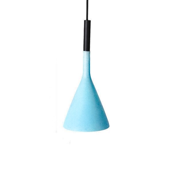 Bright blue cement cone pendant variant