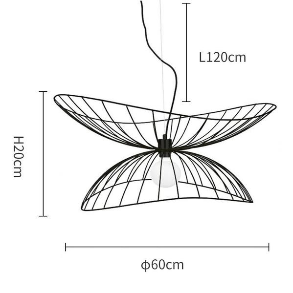 Ray Metal Pendant Light Dia 60 cm dimension diagram