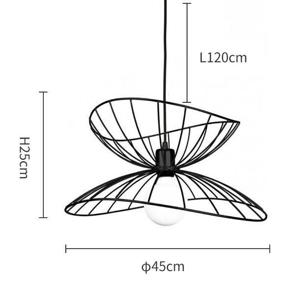 Ray Metal Pendant Light Dia 45 cm dimension diagram