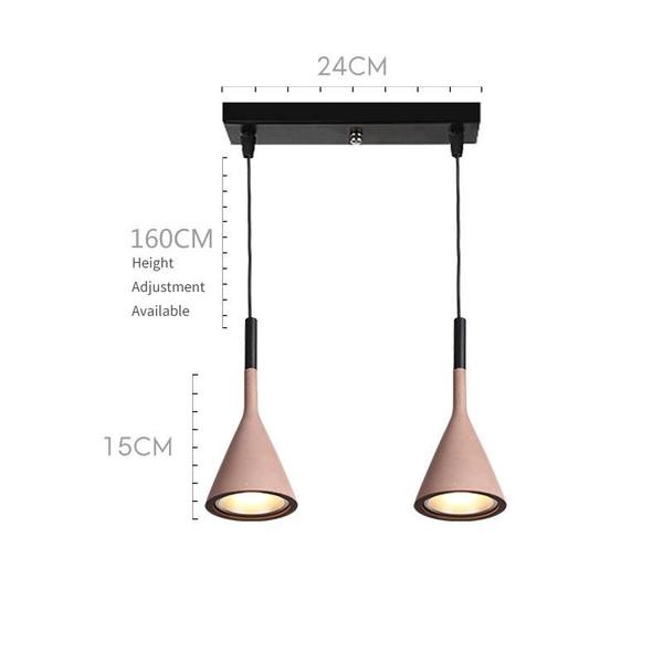 Two-light linear pendant dimension guide